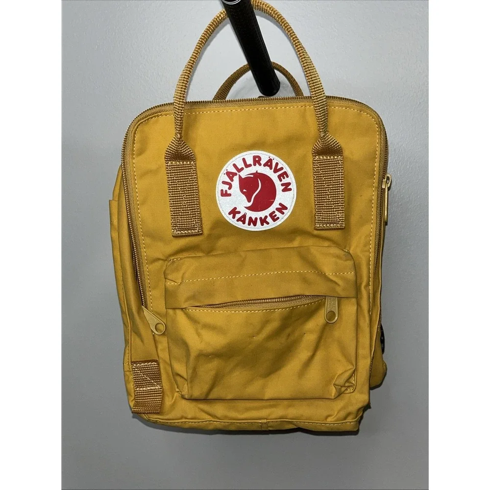 Fjallraven Kanken Backpack Yellow Classic Bookbag Seat Pad Outdoor School Bag